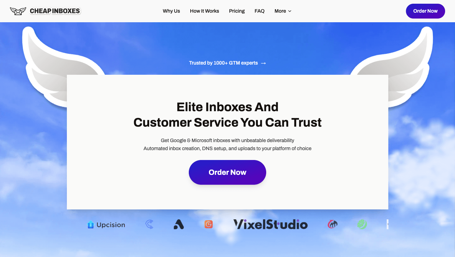 CheapInboxes homepage